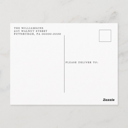 コージーウォーターカラーホームクリスマスパーティの招待状 ポストカード (裏面)