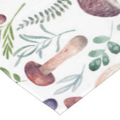 コージーウォーターカラーマッシュルームパターン    ショートテーブルランナー (コーナー)