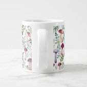 コージーウォーターカラーマッシュルームパターン    ジャンボコーヒーマグカップ (裏面)