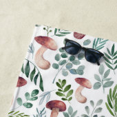 コージーウォーターカラーマッシュルームパターン   ビーチタオル (インサイチュ)