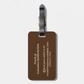 コージーウォーターカラーレッドキツネイン自然 ラゲッジタグ (裏面縦)