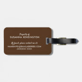 コージーウォーターカラーレッドキツネイン自然 ラゲッジタグ (裏面横)