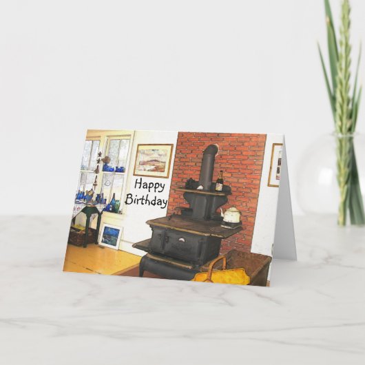 コージーウッドストーブファームハウス カード (正面)