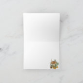 コージーウッドランドコテージコアウッドハート結婚ズ サンキューカード (内部)