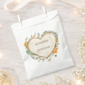 コージーウッドランドコテージコアウッドハート結婚ズ フェイバーバッグ (クリップ留めされた状態)