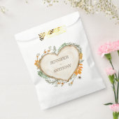 コージーウッドランドコテージコアウッドハート結婚ズ フェイバーバッグ (封をした状態)