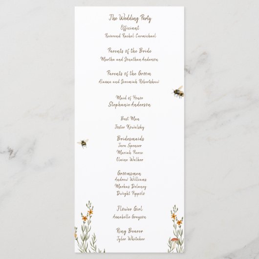 コージーウッドランドコテージコアウッドハート結婚ズ プログラム (裏面)