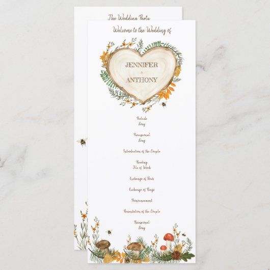 コージーウッドランドコテージコアウッドハート結婚ズ プログラム (正面/裏面)
