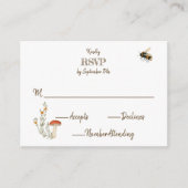 コージーウッドランドコテージコアウッドハートRSVP エンクロージャーカード (正面)