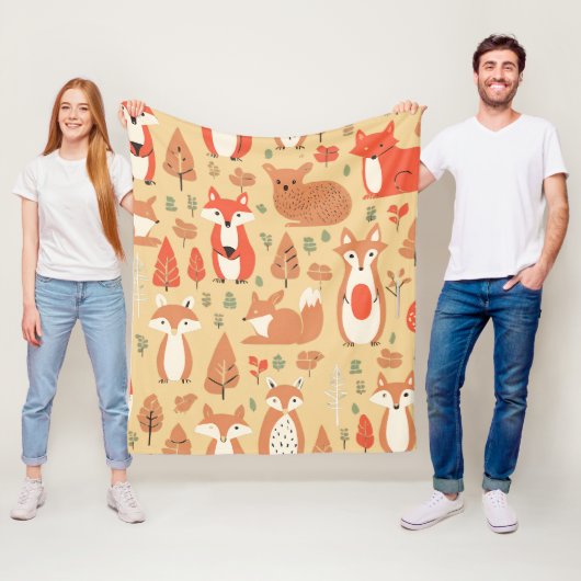 コージーウッドランドフレンズ2 フリースブランケット (インサイチュ)