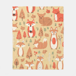 コージーウッドランドフレンズ2 フリースブランケット