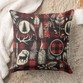 コージーウッドランドプレイド クッション (ブランケット)