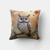 コージーオータムオリガミフクロウ装飾用クッション クッション (裏面)