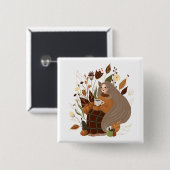 コージーオータムガール 缶バッジ (正面&裏面)