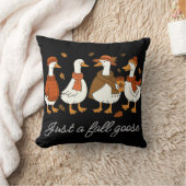 コージーオータムゲーゼ – 秋シーズンアニマルイラスト クッション (ブランケット)