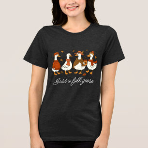 コージーオータムゲーゼ – 秋シーズンアニマルイラスト トライブレンドTシャツ