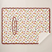 コージーオータムシェルパブランケット秋リーフ シェルパブランケット (正面(横))