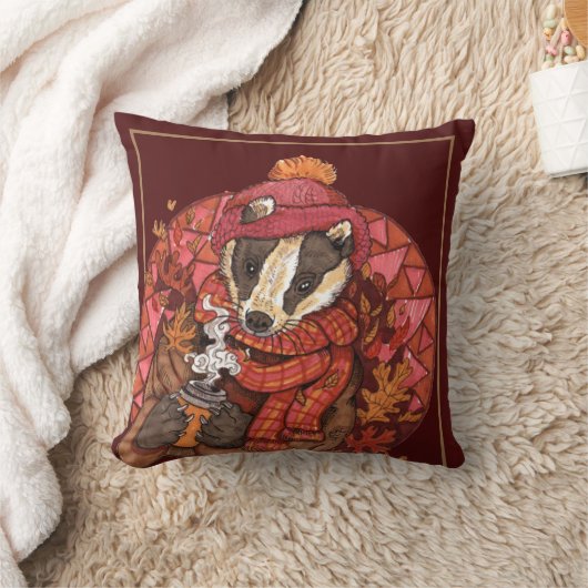 コージーオータムバダーガーアート装飾用クッション クッション (ブランケット)