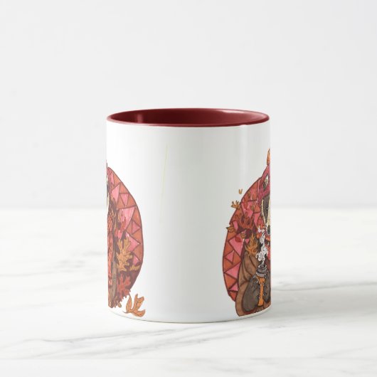 コージーオータムバッジャーアートマグ マグカップ (中央)