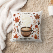 コージーオータムパンプキンスパイス&紅葉ビベス クッション (ブランケット)