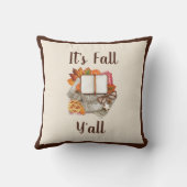 コージーオータムビーズファームハウス秋デコール クッション (裏面)