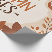 コージーオータムビーズミニマリストフラットデザイン ラッピングペーパー (角)