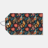 コージーオータムフローラプリントデジタルフォークアート ギフトタグ (裏面横)