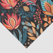 コージーオータムフローラプリントデジタルフォークアート 薄葉紙 (詳細)