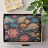 コージーオータムフローラプリントデジタルフォークアート 薄葉紙 (ギフト)