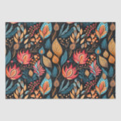 コージーオータムフローラプリントデジタルフォークアート 薄葉紙 (正面)