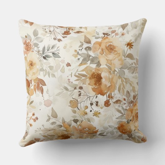 コージーオータムフローラプリント クッション (裏面)