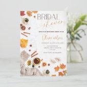 コージーオータムブライダルシャワー-紅葉&ウォームパーティー 招待状 (スタンド正面)