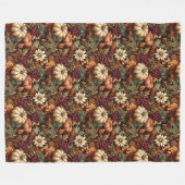 コージーオータムブランケットとカボチャフローラエレガンス フリースブランケット (正面(横))