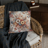 コージーオータムボタニカル花模様 クッション