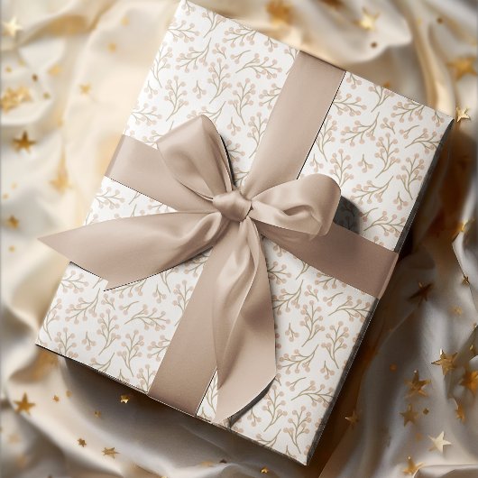 コージーオータムヴィンテージフローラ ラッピングペーパー