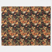 コージーオータム開花&パンプキンスブランケット フリースブランケット (正面(横))