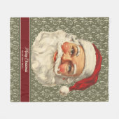 コージーオールドタイムサンタクロース家族用ブランケット フリースブランケット (正面(横))