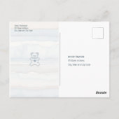 コージーカジュアルビーベビーシャワー招待状 ポストカード (裏面)