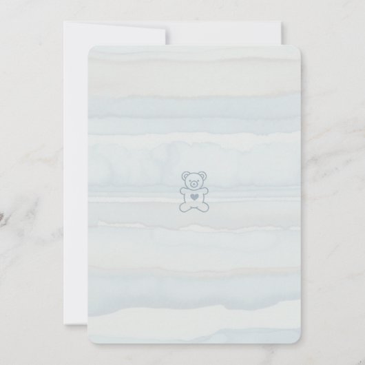 コージーカジュアルビーベビーシャワー招待状 招待状 (裏面)