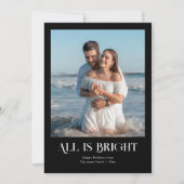 コージーカップル冬のホリデーグリーティングカード シーズンカード (正面)