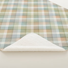 コージーカラフルタータンチェックシェルパブランケット シェルパブランケット