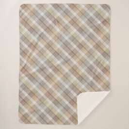 コージーカラフルタータンチェックシェルパブランケット シェルパブランケット