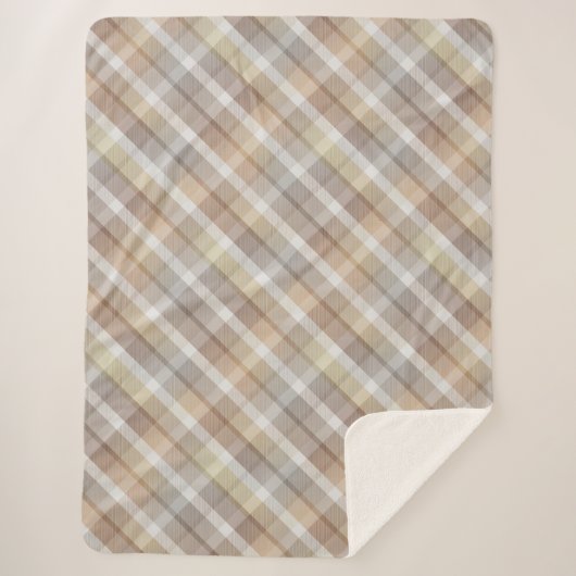 コージーカラフルタータンチェックシェルパブランケット シェルパブランケット (正面)