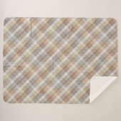 コージーカラフルタータンチェックシェルパブランケット シェルパブランケット (正面(横))