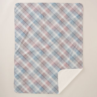 コージーカラフルタータンチェックシェルパブランケット シェルパブランケット