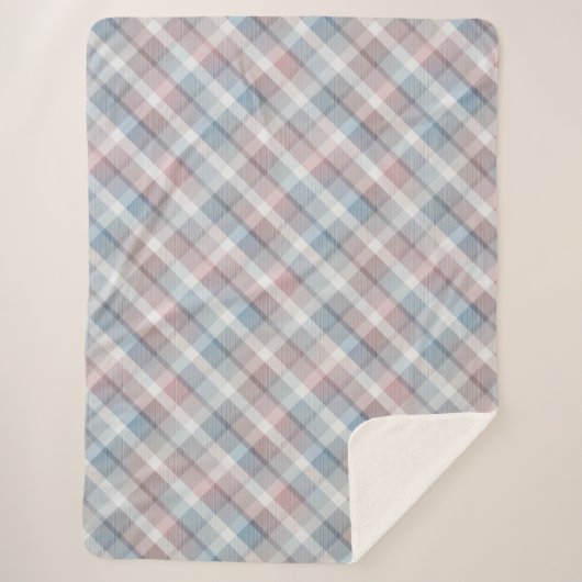 コージーカラフルタータンチェックシェルパブランケット シェルパブランケット (正面)