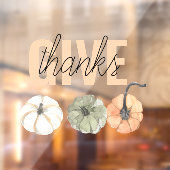 コージーカラフルパステル与えと感謝していパンプキン ウィンドウサイン (シート2)