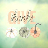 コージーカラフルパステル与えと感謝していパンプキン ウィンドウサイン (シート3)