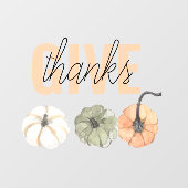 コージーカラフルパステル与えと感謝していパンプキン ウィンドウサイン (シート)