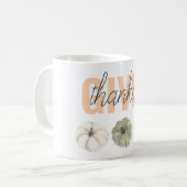 コージーカラフルパステル与えと感謝していパンプキン コーヒーマグカップ (正面左)